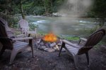 Fire pit by the river